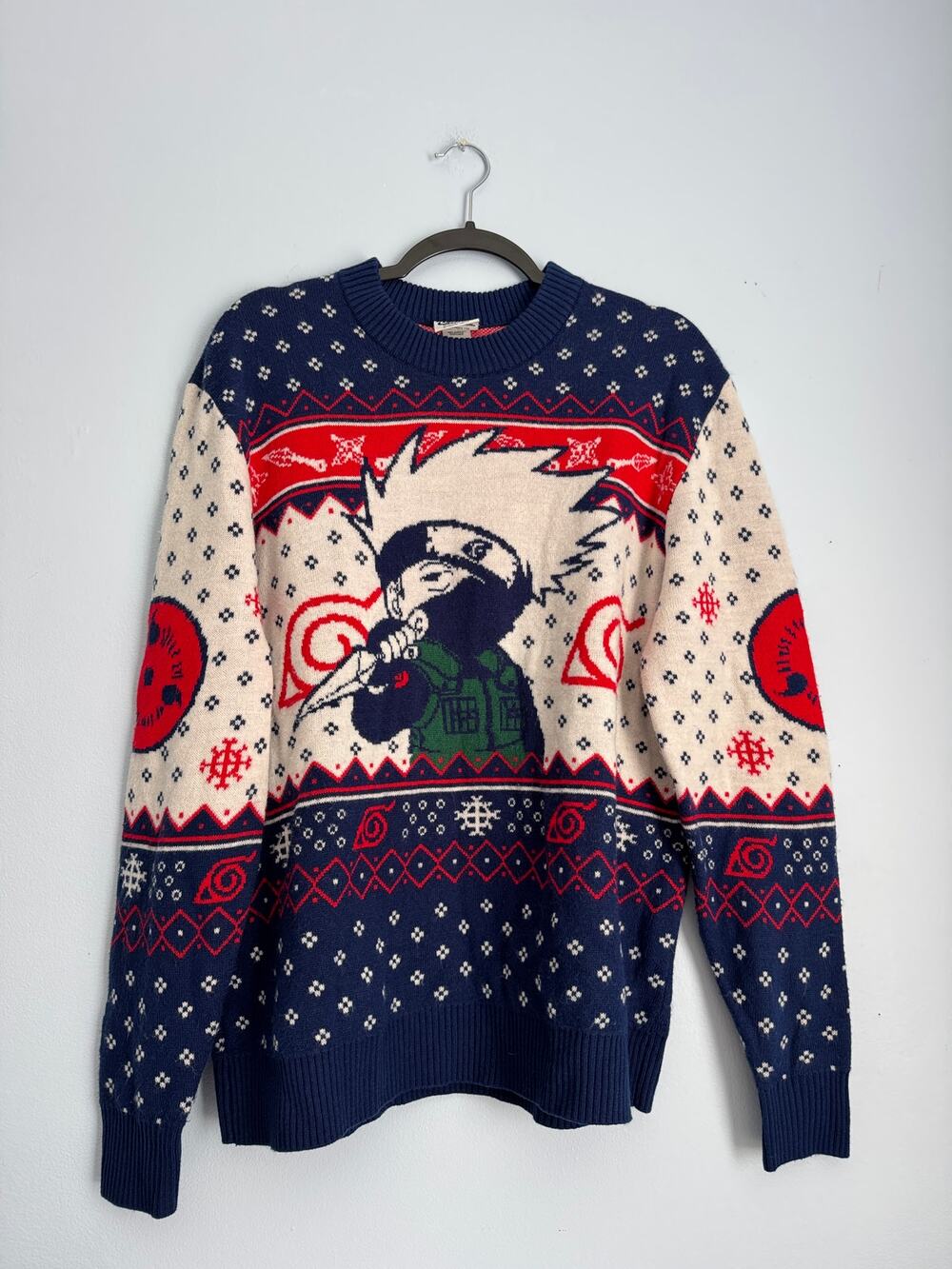 Naruto Shippuden Kakashi Holiday Ugly Sweater Ripple Junction XL